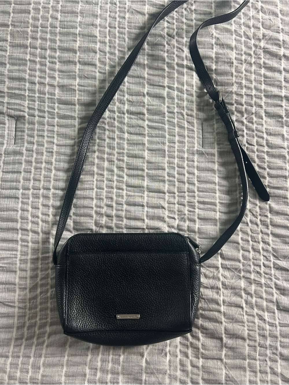 Black Leather Crossbody Bag